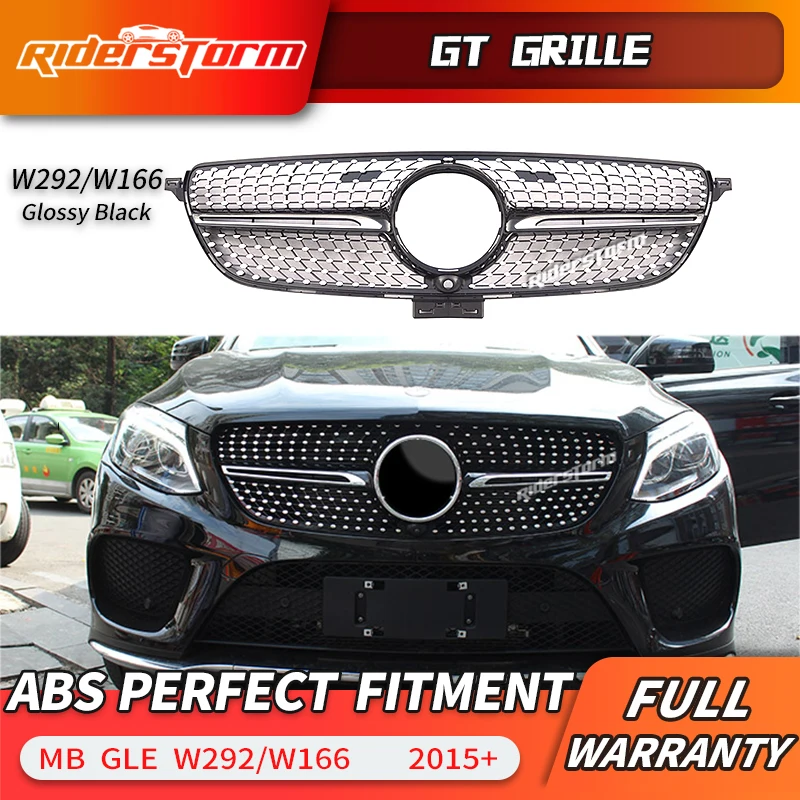 12 для GLE класса W166 w292 Алмазная решетка 4 matic Передняя Мерседес Бенц GLE300 GLE320 GLE350