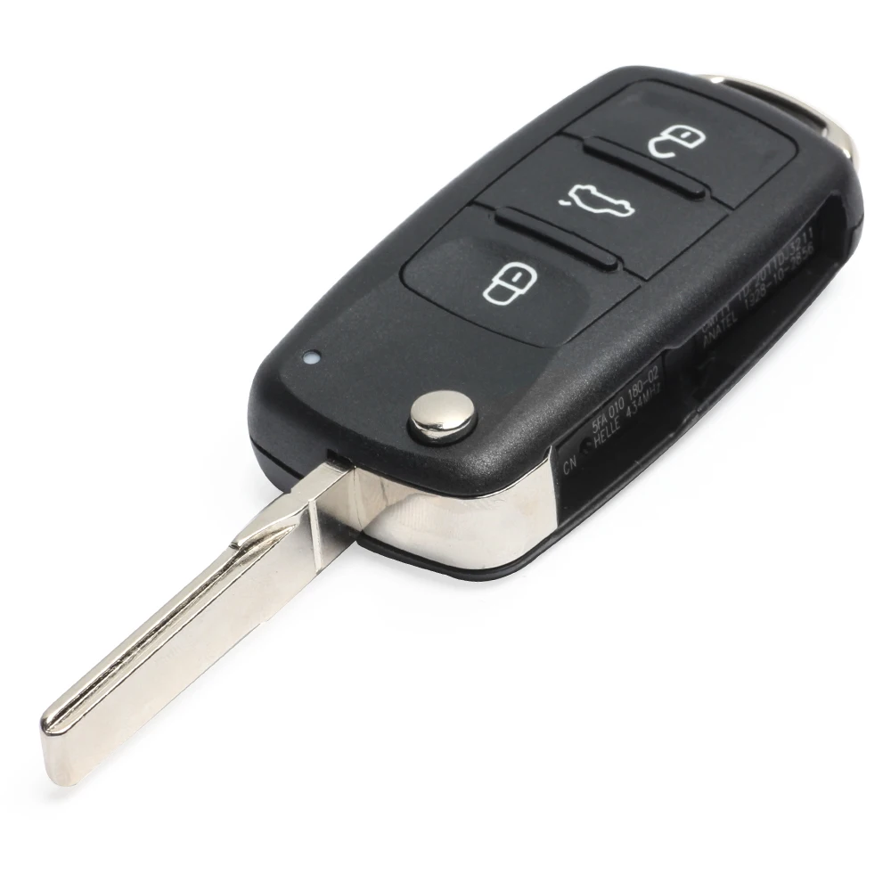 Keyecu флип дистанционный ключ-брелок от машины 434MHz CAN ID48 для VW Volkswagen Toureg Beetle Golf Jetta 2011-2012 5K0 837 202 AJ Keyless GO