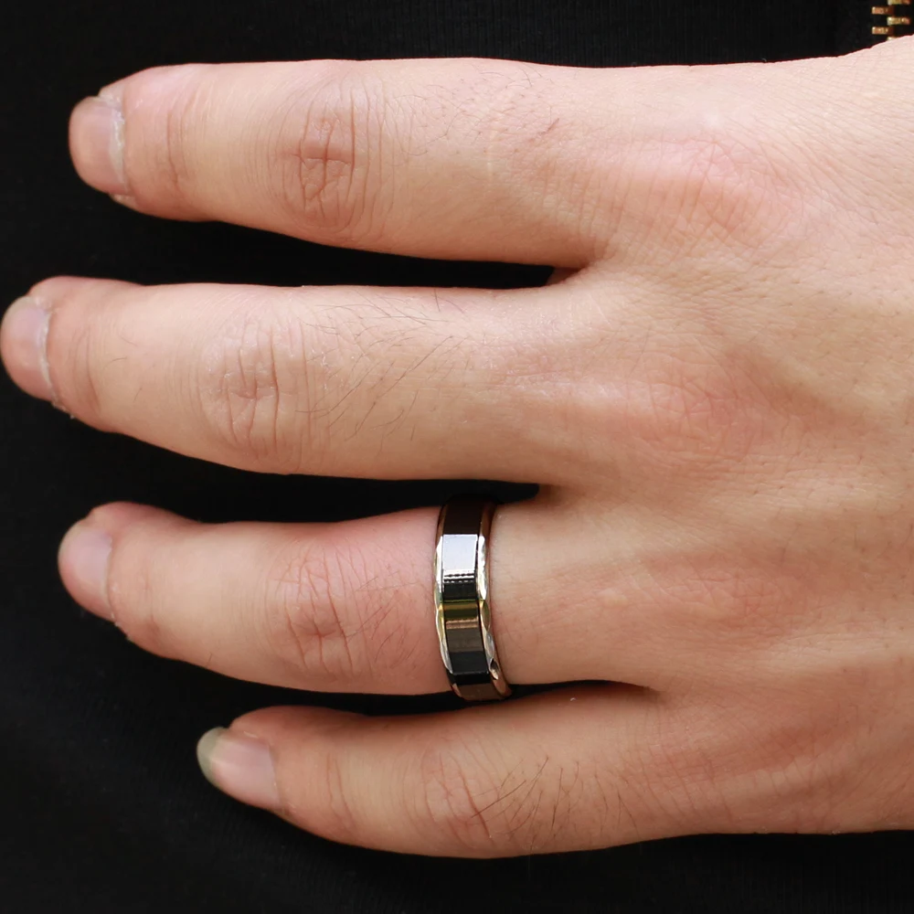 OPK 2018 New Fashion DIY Jewelry Stainless Steel Couple Ring Set For Men Women Jewelry Engagement Wedding Ring for Lovers GJ293