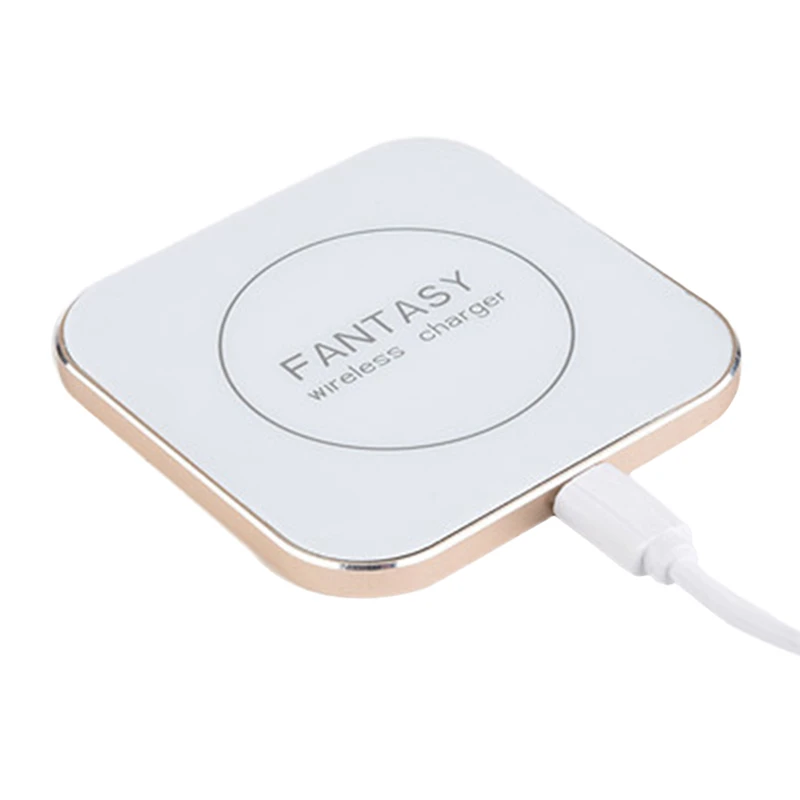 

QI Wireless Charger for iPhone 8 Metal Mobile Phone Wireless Charging QI Charger for iPhone X Samsung Wireless Charger White J25