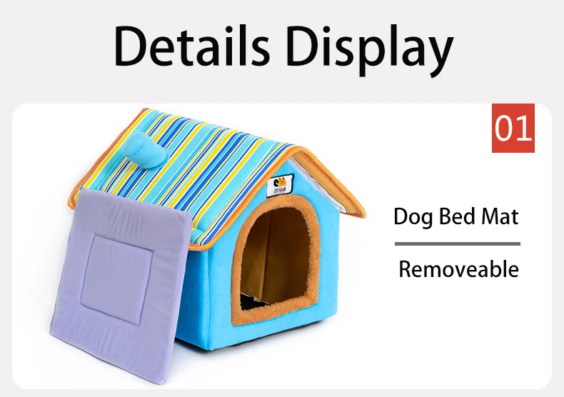 Detachable Dog House Dogs Cage Kennel Removable Pet Mat Tent Cat Blanket Washable Filling Spongia Dog Beds for Large Dogs