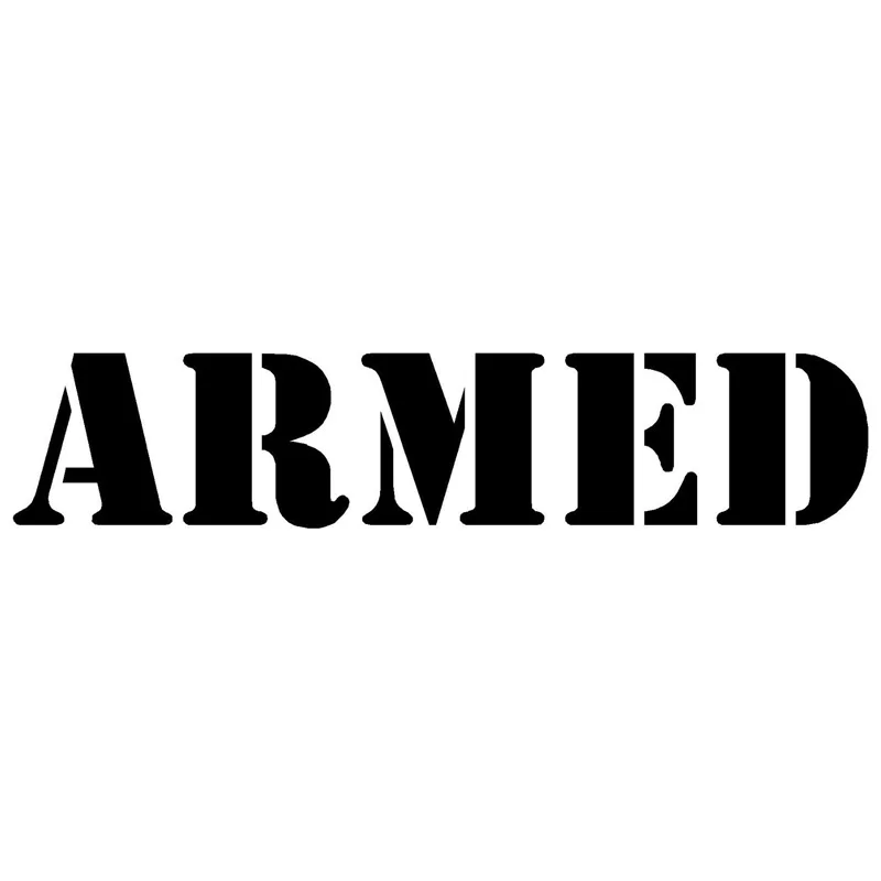 

15.2*3.1CM ARMED Text Car Stickers Decals Personalized Car Styling Accessories Window Vinyl Stickers C1-0270