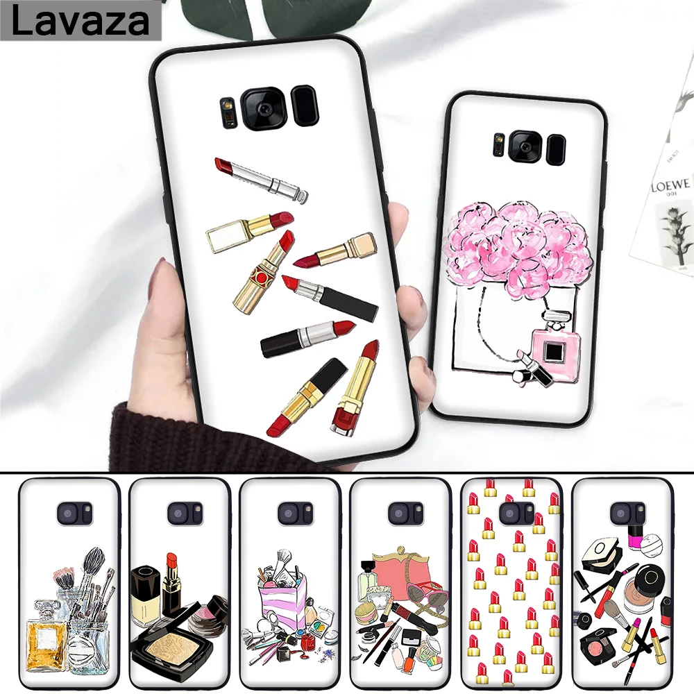 

Lavaza 28FF Fashion Makeups Cosmetic Silicone Case for Samsung S6 Edge S7 S8 Plus S9 S10 S10e Note 8 9 M10 M20 M30