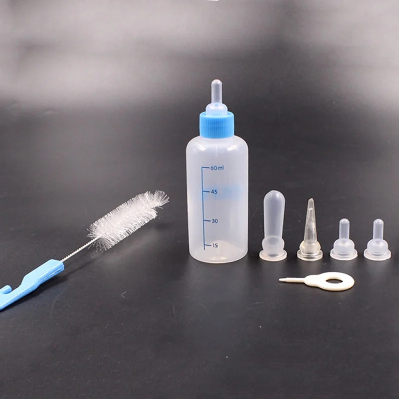 

Puppy Kitten Feeding Bottle 150ml and 60ml Pet Nursing Feeding Bottle with Cleaning Brush Kit For Dog Puppy Cat For Puppy