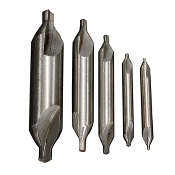 

New Style 5 x HSS Drill Bits Drills Combined Center Center Countersink Bit Tool 60th Grade