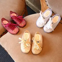 Детская обувь Студенческая обувь для мальчиков и девочек корейские кроссовки на шнуровке Повседневная Желе Детская обувь От 2 до 7 лет