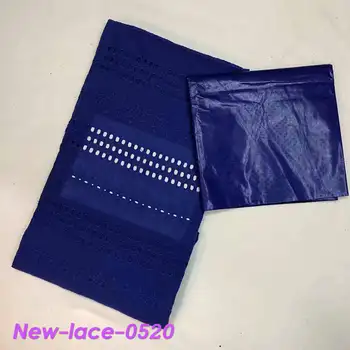 

2.5 yards African Bazin Riche brocade High-end scent lace + 2.5 yards swiss voile lace 100% cotton Nigerian lace fabric R001