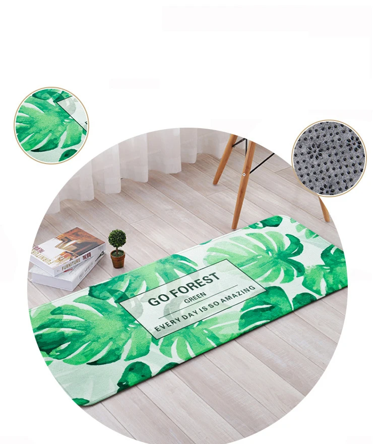Добро пожаловать коврик тропические растения Печать Tapetes коврик для ванной для детей спальня гостиная ковер зеленый коврик с листьями ковры оптом