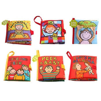 

6 Pcs/set Baby Rattle Toys Cloth Books Newborn Infant Kids Early Development Learning Education Activity Books for toddlers