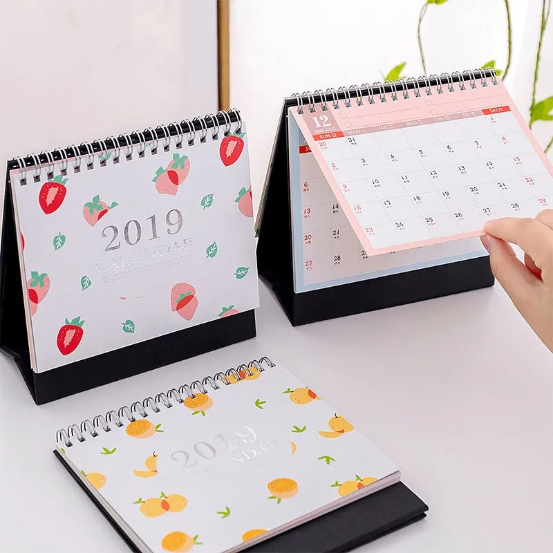 Cute Kawaii 2019 Fruit Paper Calendar Cartoon Mini Desk Table Calendar for School Office Supplies Desktop Calendar Daily Planner Cute Kawaii 2019 Fruit Paper Calendar Cartoon Mini Desk Table Calendar for School Office Supplies Desktop Calendar Daily Planner