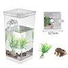 Self Cleaning Plastic Mini Fish Tank Bowl Incubator Desktop Decorative Aquarium Betta Fish Bowl Box for Office Home Decor ► Photo 1/5