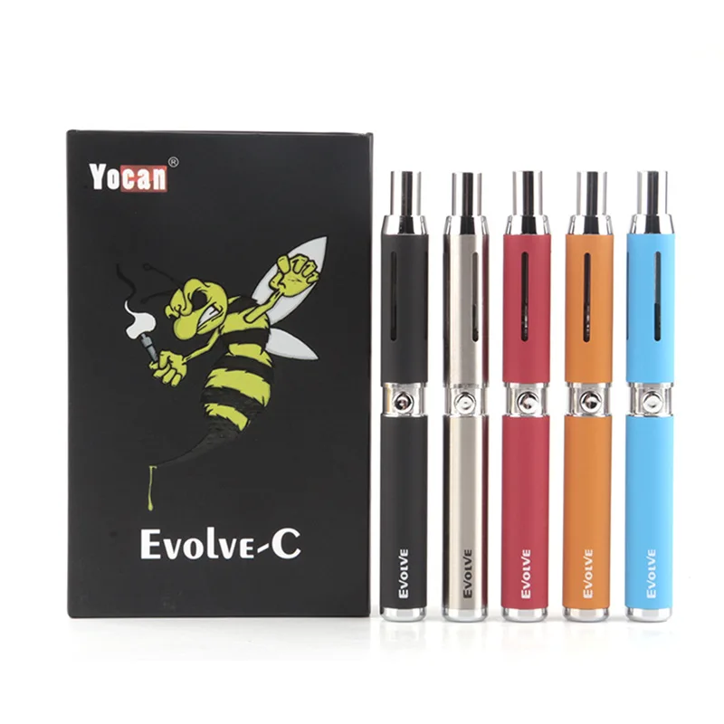 

yocan Evolve-C mod 650mah Built-in battery quartz coil for 1.8ohm Wax 1ohm atomizer Dry Vaporizer electronic cigarette mod