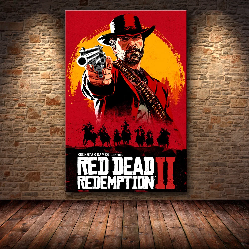 Без рамки игра Плакат Украшение живопись тертые мертвецы: Redemption2 на HD холсте Картина на холсте искусство стены искусства холст - Цвет: 17