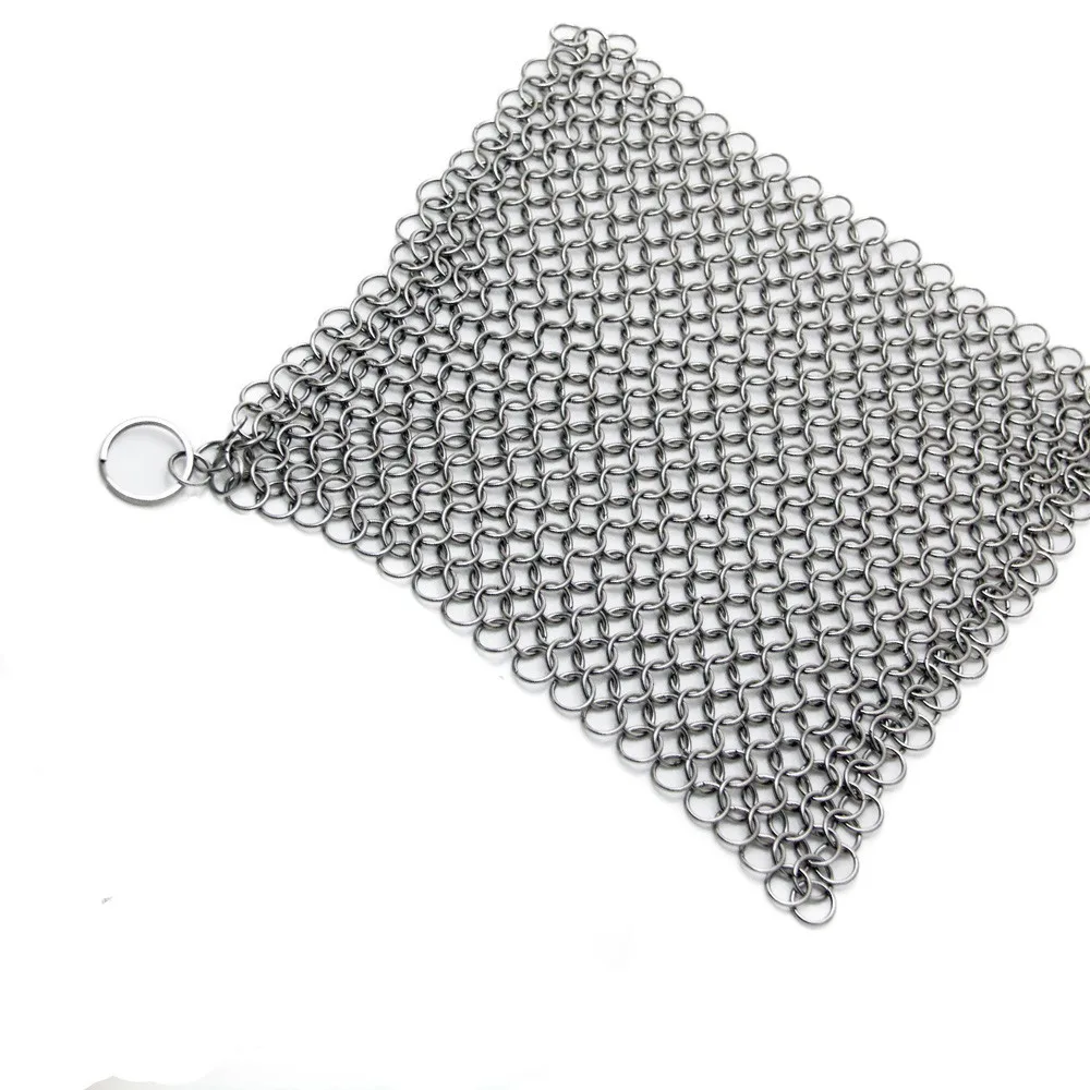 

15*15cm 316 Cast Iron Cleaner Kitchen Rust Pot Pans Cleaning Scrubber Steel Rust Remover Scraper Brush Kit Metal Cleaning Brush