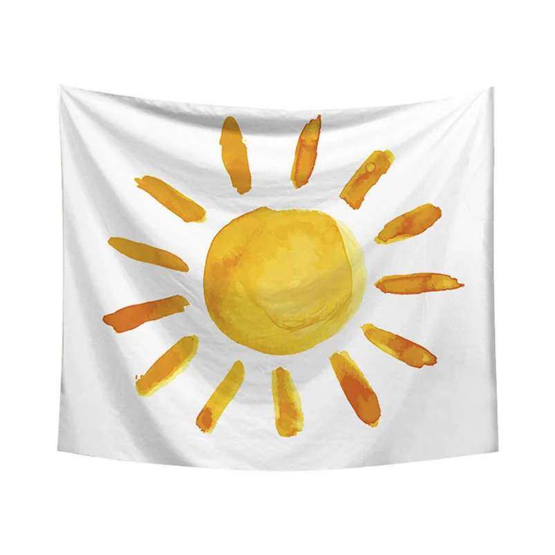 Sun Moon Tapestry Psychedelic Celestial Tarrot Hippie Hippy Polyster Tapestry Wall Hanging Throw Bedspread Beach Towel H05 (4)
