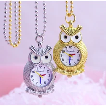 Модные золотые серебряные унисекс винтажные горки Смарт Сова кулон антикварное ожерелье карманные часы подарок высокое качество