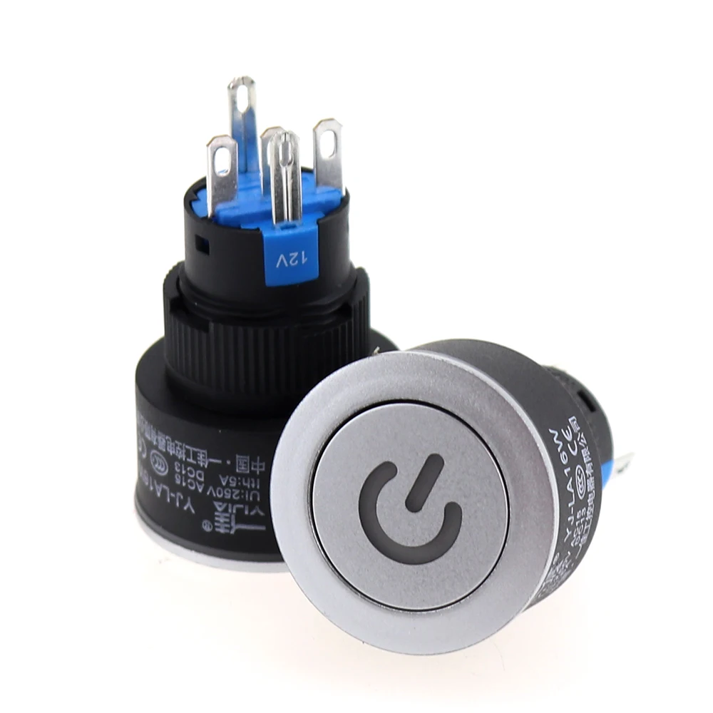 6pcs LED Push Button Switch 16mm change to 22mm Push button Car Auto