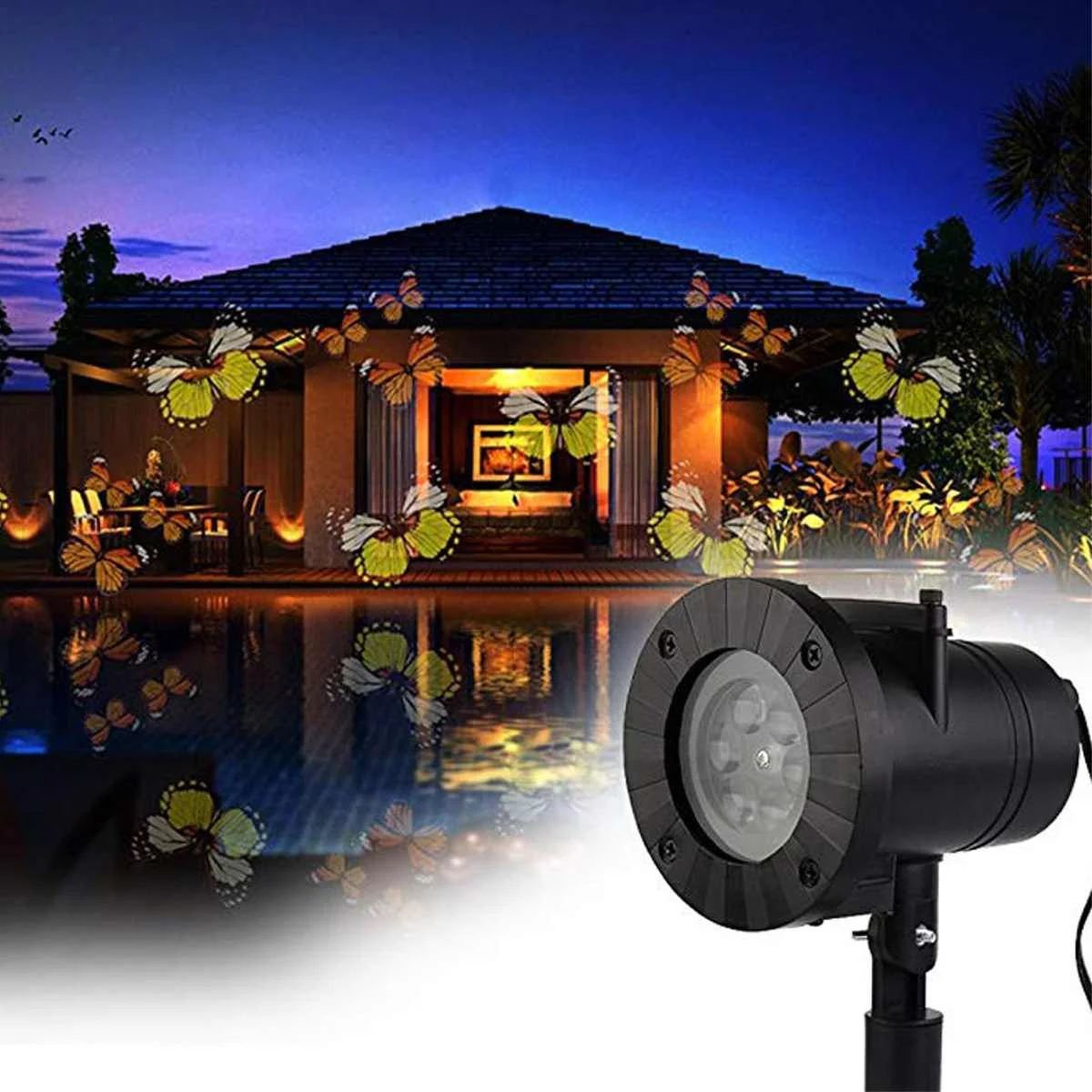 

Smuxi 6W Laser LED Projector Spotlight Waterproof IP65 Christmas light AU Plug Outdoor Lantern