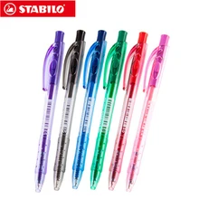 Германия STABILO 308 карманная цветная шариковая ручка Лебедь прессованная шариковая ручка Студенческая офисная масляная ручка 0,38 мм