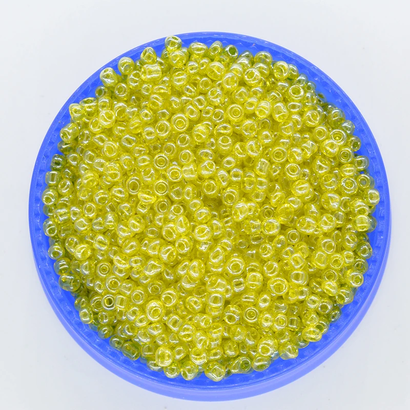 

Shiny Yellow Color 2mm 1000pcs Crystal Glass Spacer Beads, Czech Seed Beads for Jewelry Handmade Creative Colorful DIY