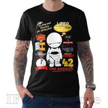 В Автостопом по Галактике футболка с цитатами Для мужчин Wo Для мужчин все размеры хлопок забавная Мужская футболка с рисунком wo Для мужчин рубашки