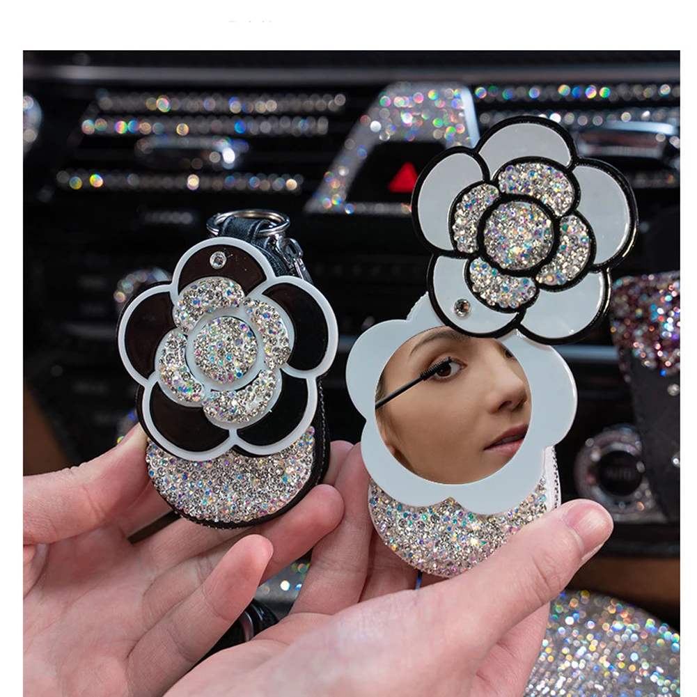 

Universal Bling Diamond Crystal PU Leather Zipper Car Key Case Bag Shell Cover