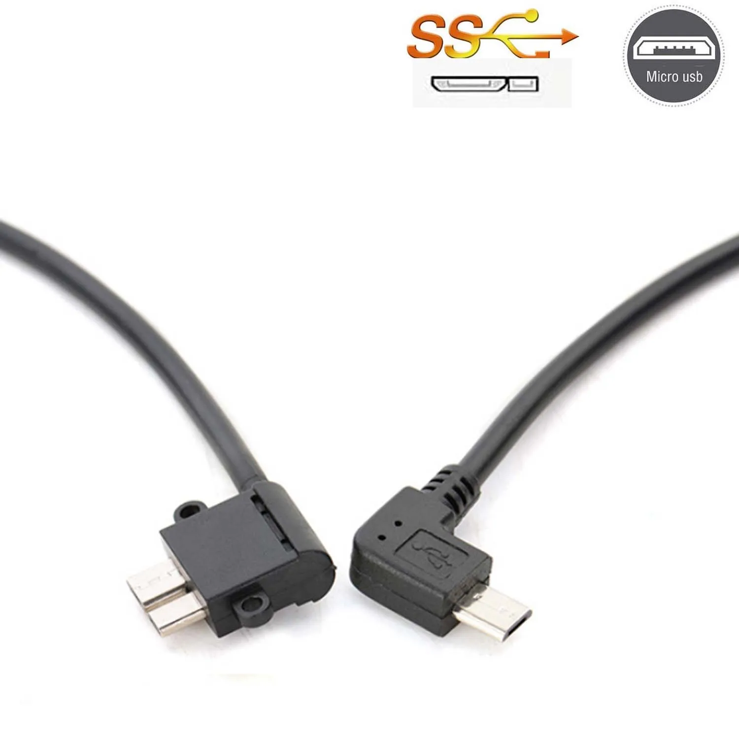 المصغّر USB 2.0 إلى USB 3.0 مايكرو B كابلات الموصلات ل القرص الصلب هاتف خلوي هاتف ذكي PC