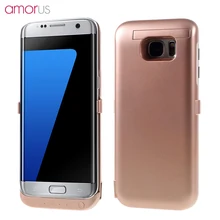 AMORUS For Samsung Galaxy S7 edge Charger Cases 6800mAh Battery Charger Case with Kickstand for Galaxy S7 edge G935 – 5.5 inch