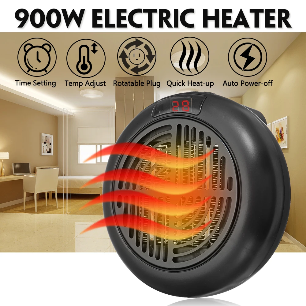900 Вт электрического теплого нагреватель вентилятор повернуть разъем Радиатор нагреватель воздуха мини электрический подогреватель для