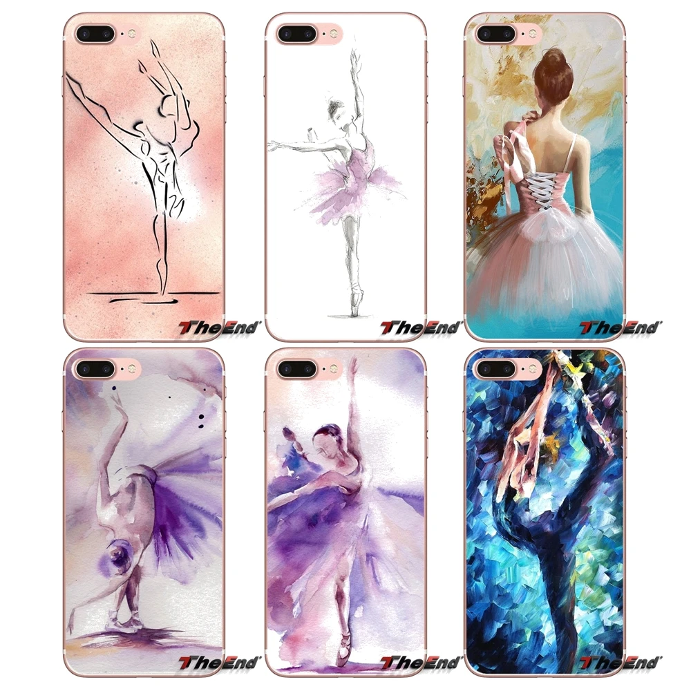 

ballet dancer watercolor painting Soft Case For Samsung Galaxy S9 Plus Note 8 One Plus oneplus 5T Meizu M5s LG V30 HTC U11