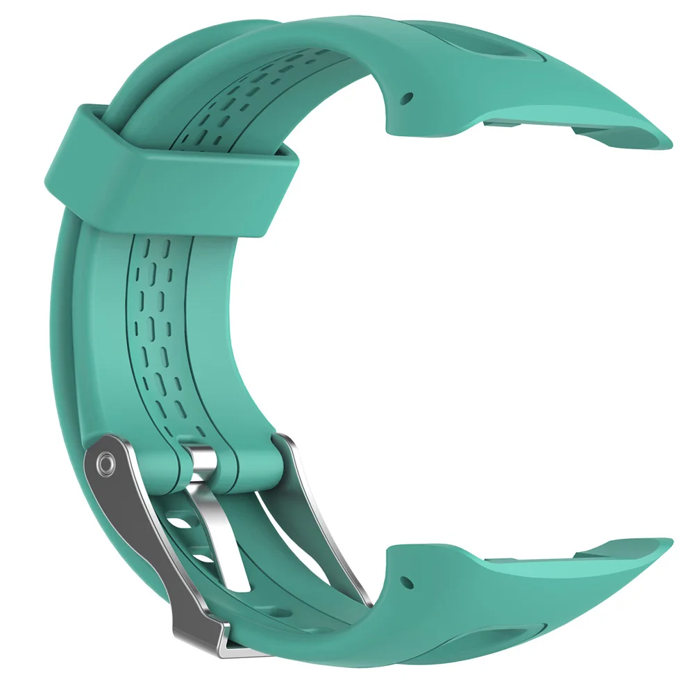 Силиконовый резиновый ремешок для часов Ремешки для умных часов со стальной пряжкой Замена для Garmin Forerunner 10/15 мужской выпуск - Цвет: Lime