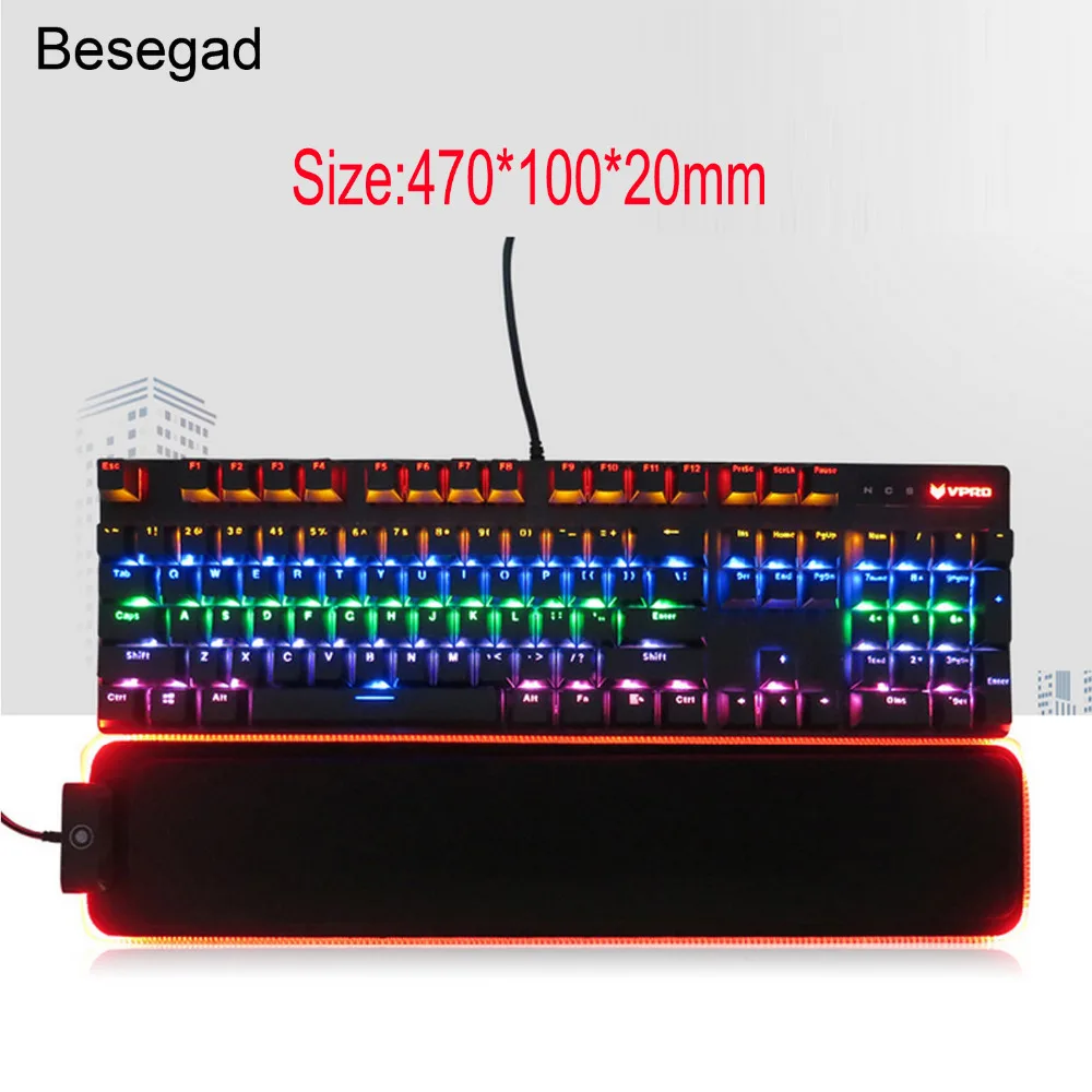 

Gaming RGB LED Keyboard Wrist Rest Support Cushion Pad Mat for Computer Gamers Game Overwatch Lol Dota