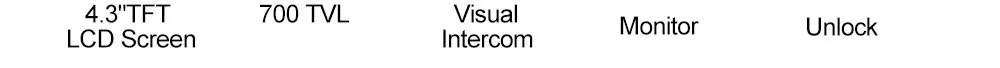4,3 ''TFT проводной видеодомофон дверной звонок Система для дома 3 квартиры мониторы видео домофон + ИК Ночное Видение камера 700TVL