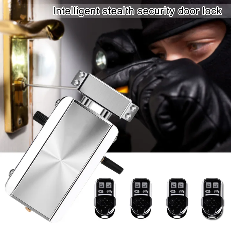 

Wireless Remote Control Door Lock Anti-theft Lock Automatically Intelligence Household LSMK99