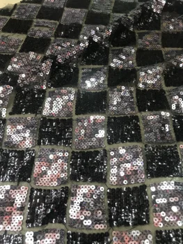 

fashionable tulle embroidery french net lace fabric David-6.3409 with beads for party dress