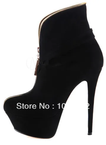 Обувь; женские ботильоны; модные ботинки; цвет черный, красный, телесный; пикантные сапоги высотой 15 см