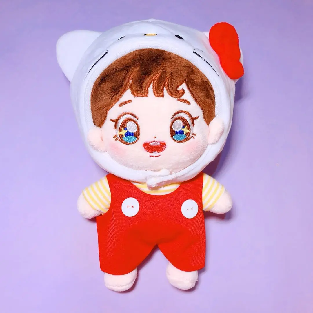 

o[MYKPOP]EXO KPOP Doll Accessories 3pcs Set Bonnet Romper T-shirt for 20cm Dolls KPOP Fans Collection SA18070402