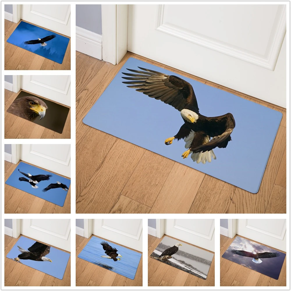 Bald Eagle животный передний дверной коврик для кухни гостиная прихожая вход в ванную комнату Придверный коврик нескользящий напольный коврик 75 см