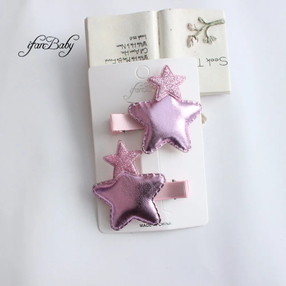 Star hair flower clip girls