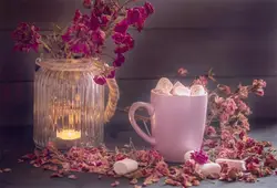 Laeacco стекло чашки цветы свечи конфеты лепесток фотографии фоны индивидуальные фотографические фоны для фотостудии