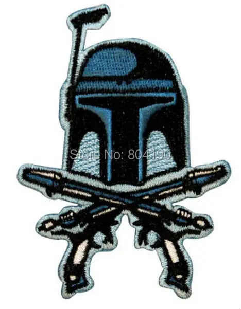 

Jango Fett Helmet Blaster Bounty Hunter Clone Star Wars Movie Series applique sew on/ iron on patch free embroidery