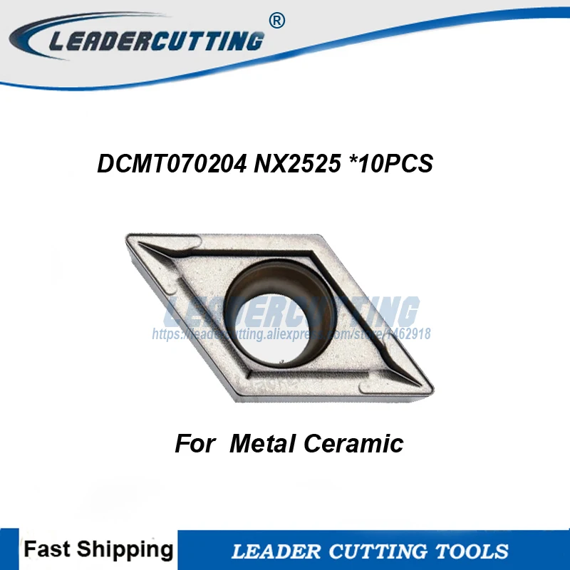 

DCMT070204 NX2525 JS550*10pcs Original Carbide Insert,Cutting Blade for SDJCR/SDUCR,Ceramic Metal Turning cutting Tip