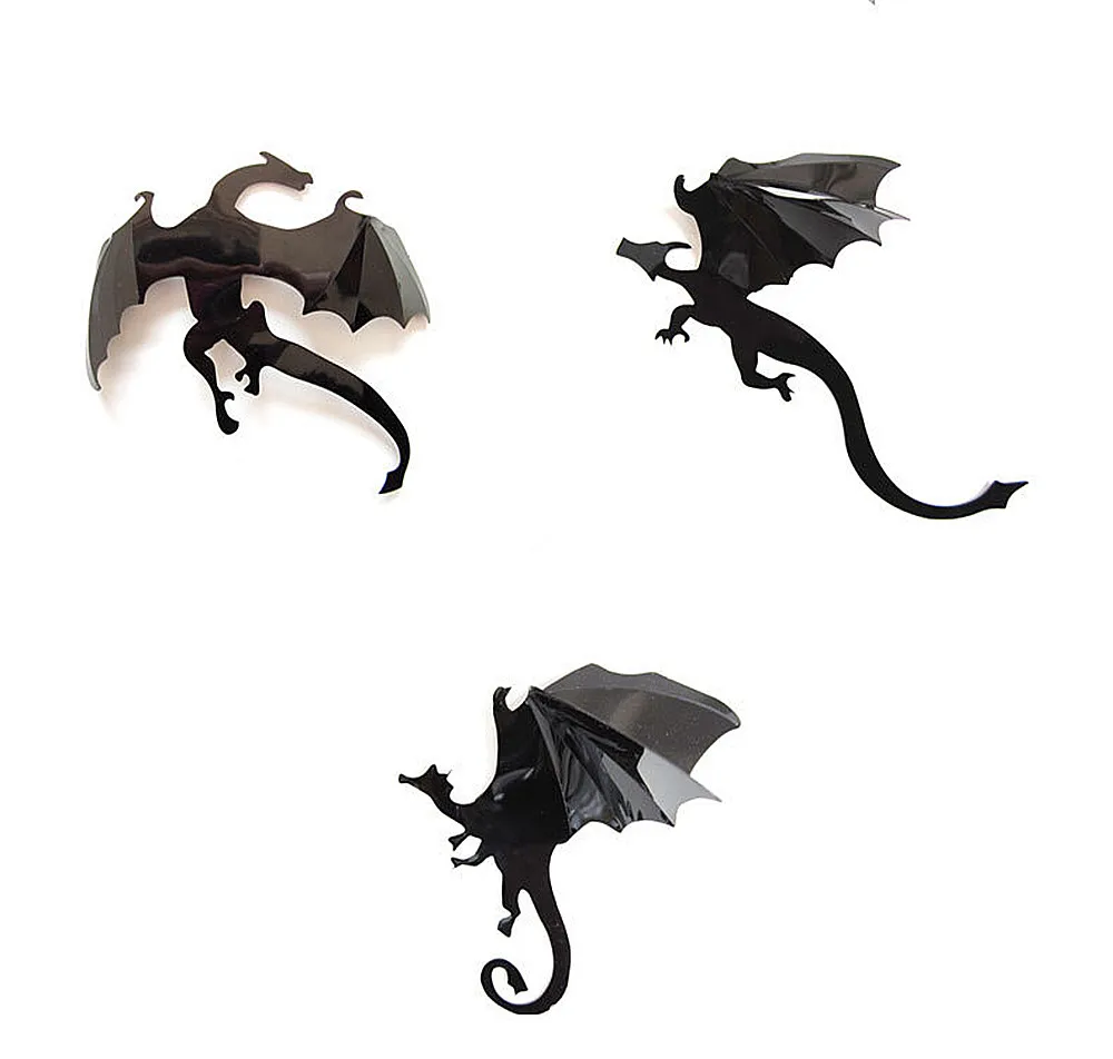 7 шт. 3D Игра престолов летающий дракон наклейка на стене на Хэллоуин гостиная ПВХ летучая мышь Наклейка на стену съемные обои домашний Декор# YJ