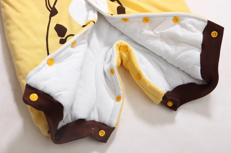 Inverno do Bebê Bonito dos Desenhos Grossa com Capuz 0 9months e outono Meninas Meninos Macacão Animados Quente Macacões Recém nascidos Roupas Infantis Roupas Bc1225 11 Cheap romper cartoon