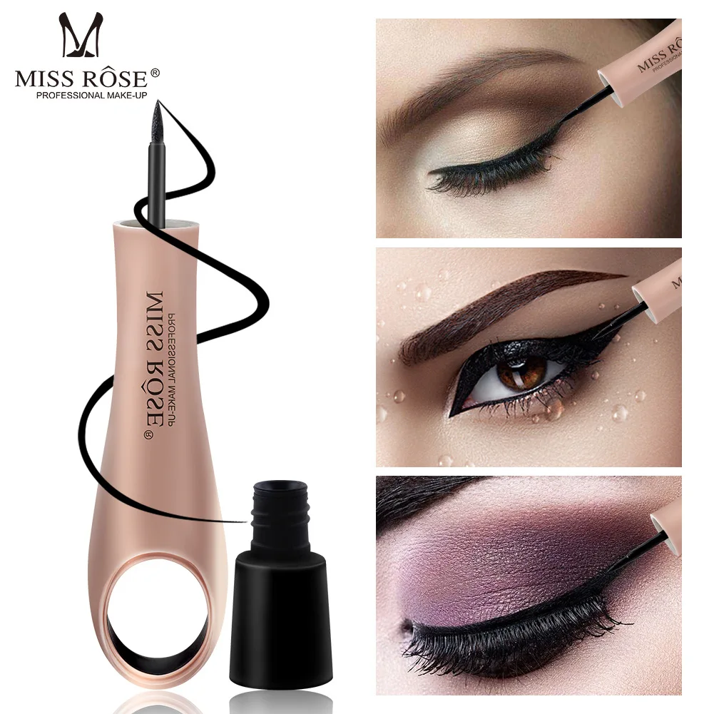 

MISS ROSE Eyeliner Lazy Person Finger Ring Easy To Draw Long Lasting Waterproof Liquid Eyeliner Professional Cosmetics Pen