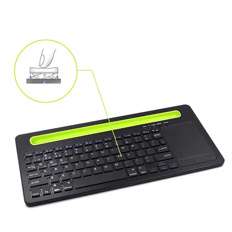 Multifunction Bluetooth Wireless Keyboard 78 Keys Press Pad Keyboard For Ios Windows Android Os System With Touchpad