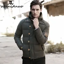 WEINIANUO 2017 New Men Winter Jacket Warm Male Coats Casual Fashion Men’s Thick Parkas Jackets Male Outerwear Cotton Padded 231