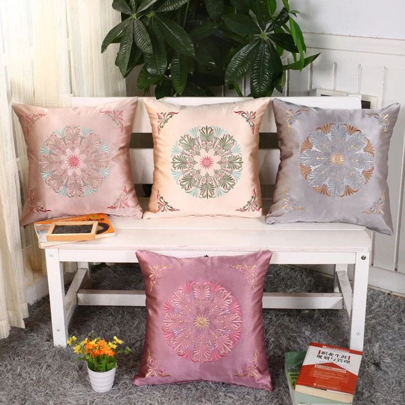 

55cm x 55cm Fashion Flower Print Home Office Pillow Case Unihome 1pc New Queen/Standard Silk~y Satin Pillow Case Multiple Colors