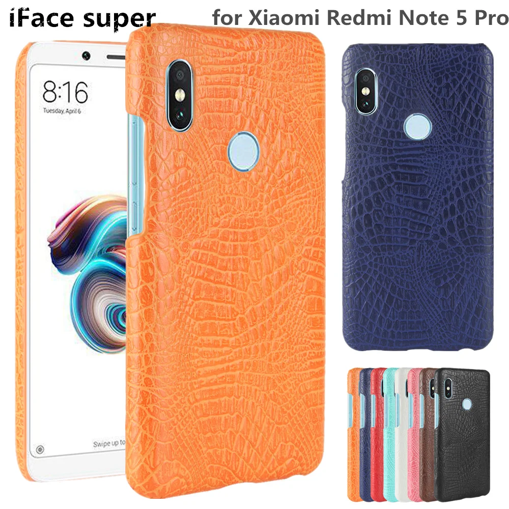 For Xiaomi Redmi Note 5 Pro Case Luxury Crocodile pattern PU leather ...