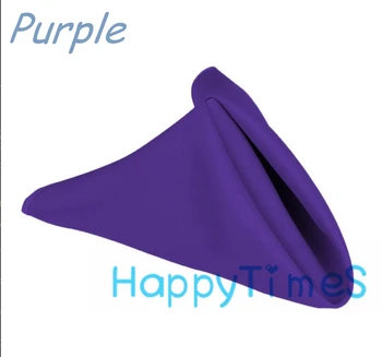 

100pcs/lot Event Supplies Poly Napkin In Purple Color Luxury Wedding Deocration